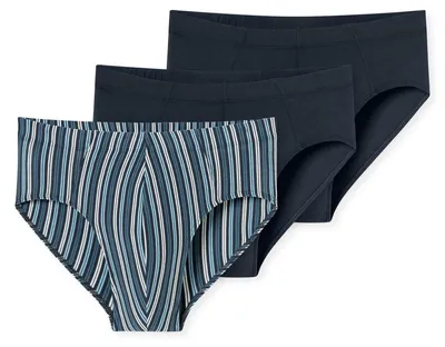 Produktbild von Schiesser Herren Slip 3-Pack 95/5 Essentials - Dunkelblau  - Größe 4