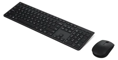 Obrázek produktu pro Lenovo 4X31R64357, Bezdrátový, RF bezdrátové + Bluetooth, Nůžkový spínač, QWERTY, Šedá, Obsahuje myš