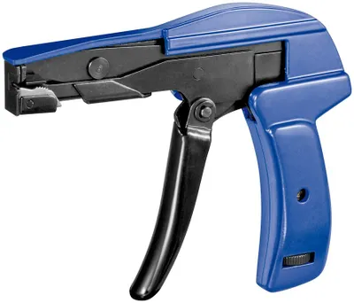 Obrázek produktu pro Fixpoint 77116 Napínací nástroj pro kabelové stahovací pásky, modrý - s nastavitelnou napínací silou pro napínání a automatické stříhání kabelových stahovacích pásků