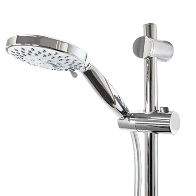 Produktbild von tecuro Brauseset ew-120 - mit 5 Funktionen Handbrause, Brauseschlauch 160 cm, Wandstange 70 cm