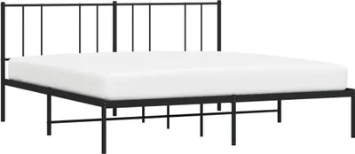 Obrázek produktu pro vidaXL Postel s čelem kovová černá 200x200 cm