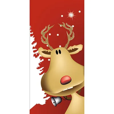 Produktbild von Textilposter RUDI Weihnachten Elch XXL Banner Poster Stoff ca 90 x 180 cm