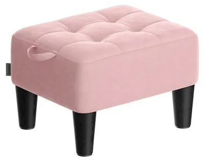 Obrázek produktu pro Podnožka růžová/černá - nosnost 150 kg - rozměry 40 x 32 x 26 cm