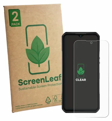 Produktbild von 2x ScreenLeaf Schutzfolie für Oukitel WP66 nachhaltiger Displayschutz Display Schutz Folie Klar Transparent