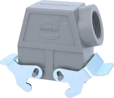 Obrázok produktu pre HARTING Han 10B vysoké puzdro, 1xPG21 bočný vývod kábla, s 2 priečnymi úchytkami, skrutkovanie PG21, svorkovnica