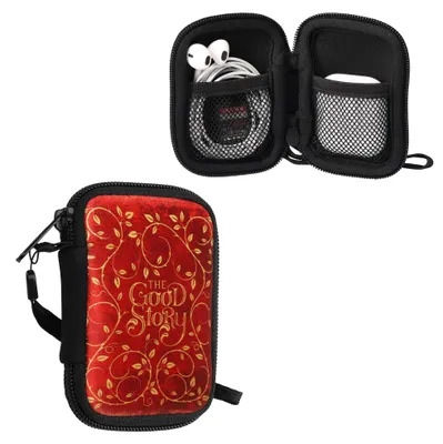 Produktbild von kwmobile In-Ear Kopfhörer Tasche kompatibel mit in-ear Headphones - Hülle Neopren Cover Case - Innenmaße - Etui in Gelb Orange Rot