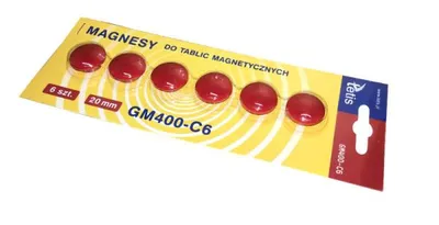 Immagine prodotto di Magneti per lavagna bianca 20mm/6 rosso. TETIS