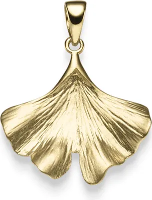 Produktbild von Anhänger Ginko Ginkoblatt 19x24mm Halsschmuck aus 585 Gold Gelbgold