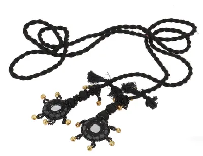Image de Ceinture Pushkar - Noire, Unie, en polyester