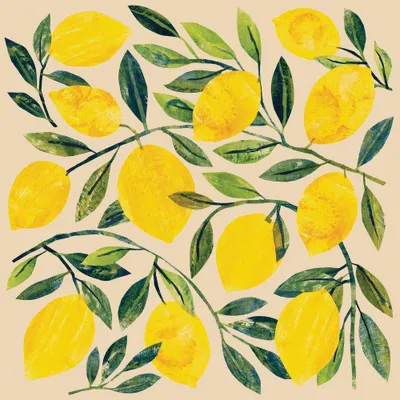 Produktbild von 20 Servietten aus Recycling-Papier Traceys Citronella - Welt voller Zitronen 33x33cm