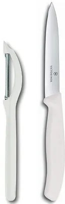 Produktbild von Victorinox | Universalschäler mit Pendelklinge | extra scharf | Zackenschliffklinge | zweischneidig | Swiss Made | Limited Edition Weiß