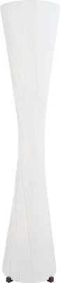 Produktbild von SalesFever Stehleuchte 180 cm rund | Plissee Latex-Lampenschirm | Gestell Edelstahl verchromt| B 39 x T 39 x H 180 cm | weiß