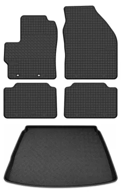 Produktbild von Gummimatten + Kofferraumwanne für Toyota Yaris Cross 2022- (SUV, oberer Ladeboden, Hybrid) – Schwarz, passgenau – Wielganizator