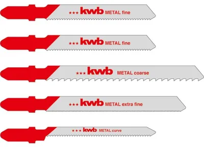 Image de kwb 617290 Jeu de lames de scie sauteuse pour le métal 5 pces