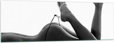 Produktbild von Bilder auf glas - Frau Akt Pose - 160x50cm - Glasbilder - Wandbilder - Kunstdruck - zum Aufhängen bereit - Wanddekoration aus Glas - Glas Bilder - Wandbild auf Glas - Einteilig - GAB160x50-0105