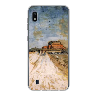 Produktbild von MuchoWow® Handyhülle Schutzhülle Hülle für Samsung Galaxy A10 Straße entlang der Stadtmauern von Paris - Vincent van Gogh Silikon Softcase Handy Hülle - Schutzhülle