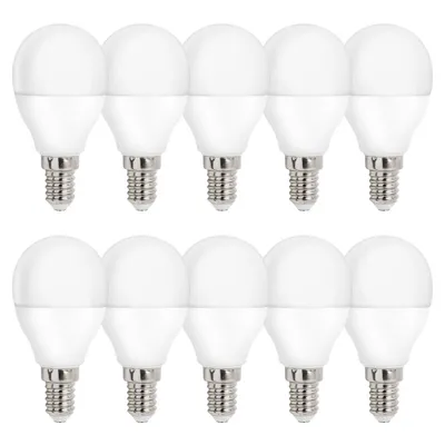 Produktbild von 10 x LED Leuchtmittel Tropfen 8W = 50W E14 matt Kugel 160° neutralweiß 4000K