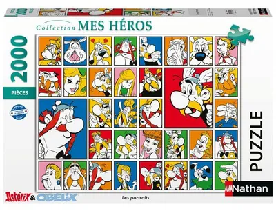 Obrázek produktu pro Nathan – 2000dílné puzzle – Portréty / Asterix – Od 14 let – Kvalitní puzzle – Kolekce Moji hrdinové – 12001820