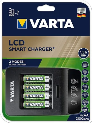 Produktbild von Varta Ladegerät LCD Smart Charger+ 57684101441 +4xAA 2.100mAh