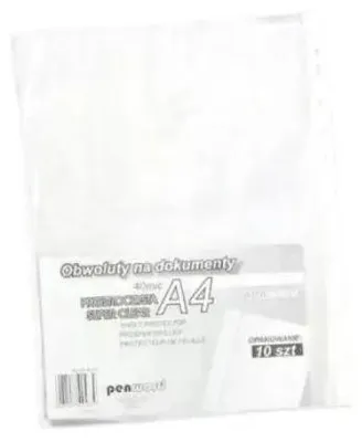 Immagine prodotto di Copertina A4 da 40 micron, trasparente, 10 pezzi - Penword