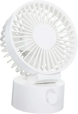 Produktbild von Stück kleiner, tragbarer USB-Tischventilator mit Oszillationsfunktion für den Innen- und Außenbereich, Weiß
