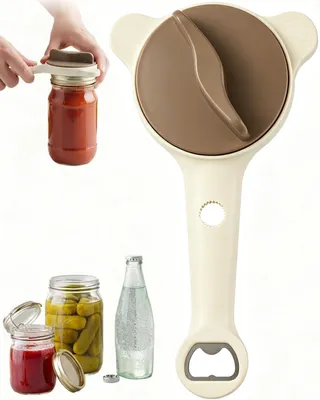 4-in-1 Glasöffner, manuell, verstellbar, für schwache Hände