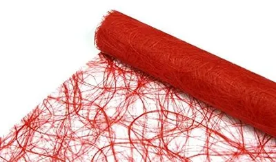 Zdjęcie produktu dla Bieżnik na stół czerwony dekoracyjny 20CM x 25M rolka