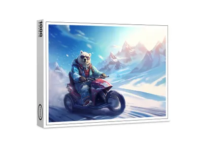 Produktbild von raxxa Premium-Puzzle "Polarbär auf Tour", 1000 Teile