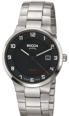 Image de Boccia 3652-05, montre pour homme en titane avec verre saphir