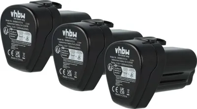 Produktbild von vhbw 3x Akku kompatibel mit Metabo PowerMaxx ULA LED Werkzeug (2000 mAh, Li-Ion, 10,8 V)