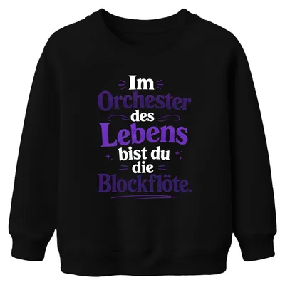 Immagine prodotto di "Im Orchester des Lebens" – Felpa con cappuccio, design "Statement Sarkasmus Kinder", colore nero, taglia 152