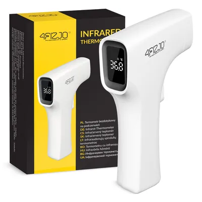 Produktbild von 4FIZJO PRO Kontaktloses Thermometer, Infrarot, LED Display, Fieberalarm, Speicherfunktion, medizinisch geeignet