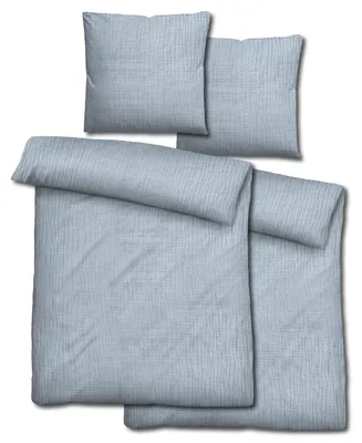 Immagine prodotto di Set doppio di lenzuola in mussola Sleezzz® blu, dimensioni 155 x 220 cm + 80 x 80 cm