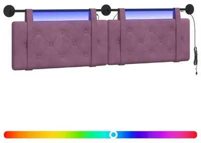 Produktbild von Hängendes Kopfteil Mit LED Licht Lila Samt