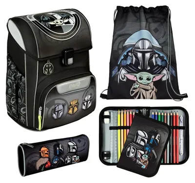 Immagine prodotto di Scooli zaino della scuola EasyStart Schulranzen-Set 5 -pezzi Star Wars nero