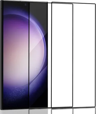 Produktbild von 2-Pack Samsung S23 Ultra Displayschutzfolie - Gehärtetes Glas 9H - Super Qualität 3D