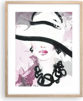 Produktbild von Gerahmtes Poster - Rahmen in heller Eiche - Frau Abstraktion - 40x50 cm - Wand Bild - Wanddeko - Wandbilder - Kunstposter - Wandposter - Bilderrahmen - Bilder - Kunstdruck - Wandbild - P2NPA40x50-3690