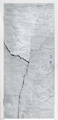 Obrázek produktu pro MuchoWow® Plakát na dveře - Beton - prasklina - šedá - 205x90 cm - Samolepicí fólie na dveře