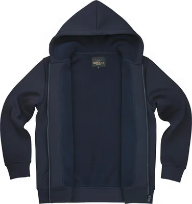Produktbild von ROCK-IT Apparel Herren Winter Zipper Hoodie, Kapuzenjacke, gefütterter Torso, S-5XL, mit Reißverschluss und Taschen, weicher Stoff, Navy L