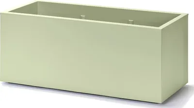 Produktbild von Pflanzkübel Greener KEBE Kunststoff 100 x 40 x 40 cm grün inkl. Rollen und Erdbewässerungssystem