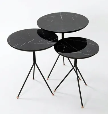 Produktbild von 3 moderne Beistelltische im stilvollen Design mit eleganter Ausstrahlung