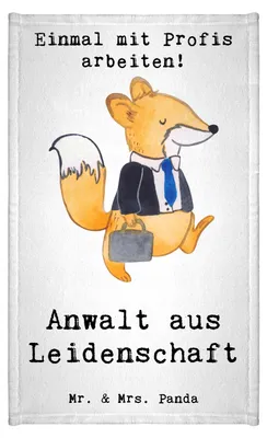 Produktbild von Mr. & Mrs. Panda Handtuch Anwalt Leidenschaft - Weiß - Geschenk, Jurastudium, Klein, badezimmer, Baumwollhandtuch, Spruch, Kleines, Gäste-WC, Lustig, Staatsexamen