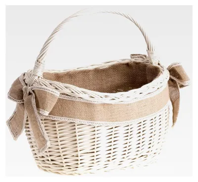 Produktbild von Einkaufskorb aus Weide, oval, im Vintage-Stil