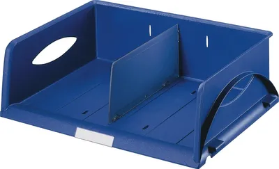 Image de Corbeille à courrier Sorty horizontal A4/C4 405x125x300mm bleu Paquet de 4