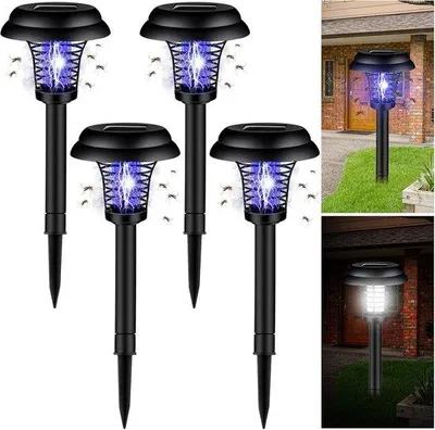 Produktbild von Energieautonomer Insektenschwarmer mit Kunststoffgehäuse, Schwarz, für Garten und Terrasse, 2-farbiges Licht