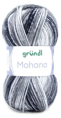 Produktbild von Gründl Wolle Mohana 100 g grau-anthrazit-schwarz