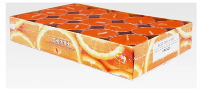 Produktbild von Teelichte 30 Stück, Orange | Duft-Teelichte in Aluminiumhülle, Brenndauer ca. 4 Stunden - Höhe 1,5 cm, Durchmesser 3,5 cm | Deko, Gastronomie, Outdoor, Party, Windgläser, Hochzeit