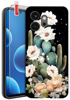 Productafbeelding van Beschermhoezen voor de Honor 600 – Designs | Mat siliconen hoesje + 9H glas