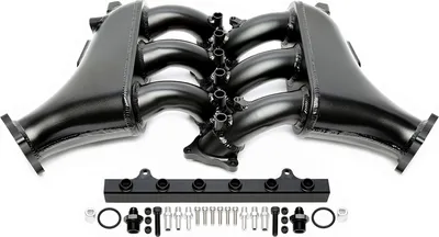 Zdjęcie produktu dla Zestaw aluminiowego kolektora dolotowego 3" czarny do Nissan GT-R R35 3.8l Twinturbo VR38DETT