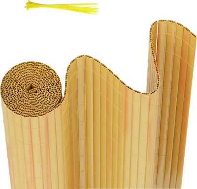 Produktbild von Aopunly PVC Sichtschutzmatte Sichtschutzzaun Balkon Windschutz Sichtschutz für Zaun Bambus 140x900cm